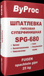 фото Шпатлевка гипсовая 680-SPG ByProc суперфинишная 25кг